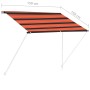 Tenda da Sole Retrattile 150x150 cm Arancione e Marrone