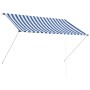 Tenda da Sole Retrattile 200x150 cm Blu e Bianco