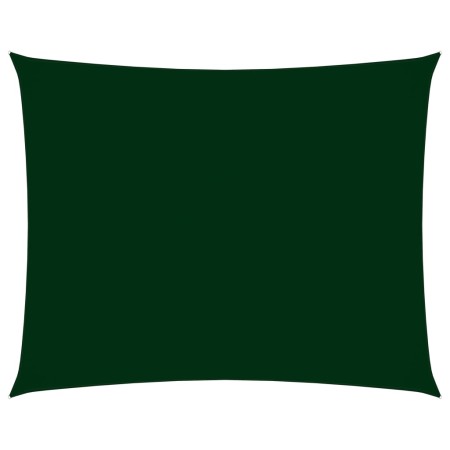 Parasole a Vela Oxford Rettangolare 2,5x3 m Verde Scuro