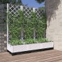 Fioriera da Giardino con Graticcio Bianco 120x40x121,5 cm PP