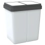 Cestino Doppio Bianco 2x25 L