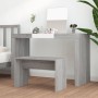 Sgabello da Toeletta Grigio Sonoma 70x35x45cm Legno Multistrato