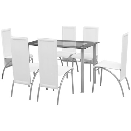 Set Sala Da Pranzo 7 Pezzi Bianco