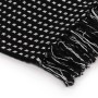 Copriletto in Cotone a Quadri 125x150 cm Nero