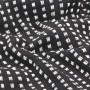 Copriletto in Cotone a Quadri 125x150 cm Nero