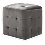 Comodini 2 pz Grigio 30x30x30 cm in Tessuto Vellutato