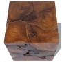 Sgabelli/Tavolino da Salotto in Legno Massello di Tek 4 Pz