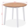 Set da Pranzo 3 pz in MDF e Legno di Hevea Bianco