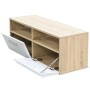 Mobili TV 2 pz in Legno Multistrato 95x35x36 cm Rovere e Bianco