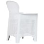 Set da Bistrò 3 pz in Plastica Stile Rattan Bianco