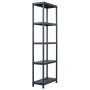 Scaffali 2 pz 125 kg 60x30x180 cm Nero in Plastica
