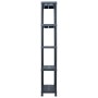 Scaffali 2 pz 125 kg 60x30x180 cm Nero in Plastica