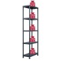 Scaffali 2 pz 125 kg 60x30x180 cm Nero in Plastica