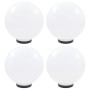 Set Lampade a LED Sferiche 4 pz 30 cm in PMMA