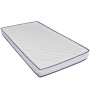 Letto con Materasso Memory Foam Bianco in Similpelle 160x200 cm