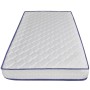 Letto con Materasso Memory Foam Bianco in Similpelle 160x200 cm