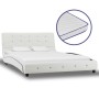 Letto e Materasso MemoryFoam Bianco in Similpelle 120x200cm