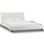 Letto e Materasso MemoryFoam Bianco in Similpelle 120x200cm