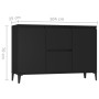 Credenza Nera 104x35x70 cm in Legno Multistrato