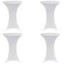 Coperture Verticali per Tavolo 4 pz Ø70 cm Bianco Elastico