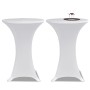 Coperture Verticali per Tavolo 4 pz Ø70 cm Bianco Elastico
