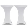 Coperture Verticali per Tavolo 4 pz Ø70 cm Bianco Elastico