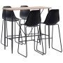 Set da Bar 5 pz in Plastica Nero