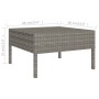 Set Divani da Giardino 3 pz con Cuscini in Polyrattan Grigio