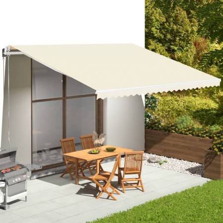 Tessuto di Ricambio per Tenda da Sole Crema 5x3,5 m