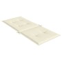 Cuscini per Sedie 6 pz Crema 120x50x3 cm in Tessuto