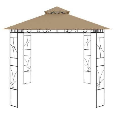 Gazebo 4x3x2,7 m Grigio Talpa 160 g/m²