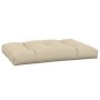 Cuscino per Pallet Beige 120x80x12 cm in Tessuto