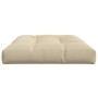 Cuscino per Pallet Beige 120x80x12 cm in Tessuto