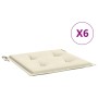 Cuscini per Sedia 6 pz Crema 50x50x3 cm in Tessuto Oxford