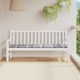 Cuscino per Panca a Quadri Grigi 180x50x3 cm Tessuto Oxford