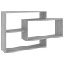 Mensola a Muro Grigio Sonoma 104x20x58,5 cm Legno Multistrato