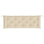 Cuscino per Panca Beige 150x50x7 cm in Tessuto Oxford