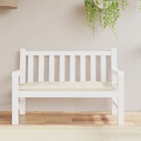 Cuscino per Panca Bianco Crema 120x50x7 cm in Tessuto Oxford