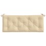 Cuscini Panca da Giardino 2pz Beige 120x50x7 cm Tessuto Oxford