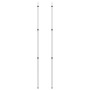 Aste Telescopiche per Tende 102-260 cm 2pz in Alluminio