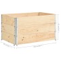 Collari per Pallet 3 pz 50x100 cm in Legno Massello di Pino