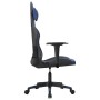 Sedia da Gaming Massaggiante Nero e Blu in Similpelle