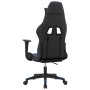 Sedia da Gaming Massaggiante Nero e Blu in Similpelle