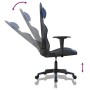 Sedia da Gaming Massaggiante Nero e Blu in Similpelle