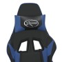 Sedia da Gaming Massaggiante Nero e Blu in Similpelle