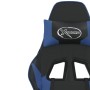 Sedia da Gaming Massaggiante Nero e Blu in Similpelle