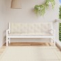 Cuscini Panca Giardino 2pz Bianco Crema 180x50x7 Tessuto Oxford