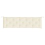 Cuscini Panca Giardino 2pz Bianco Crema 180x50x7 Tessuto Oxford