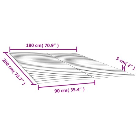 Reti a Doghe con 48 Doghe 2 pz 90x200 cm