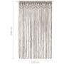 Tenda Macramè Grigio Talpa 140x240 cm in Cotone